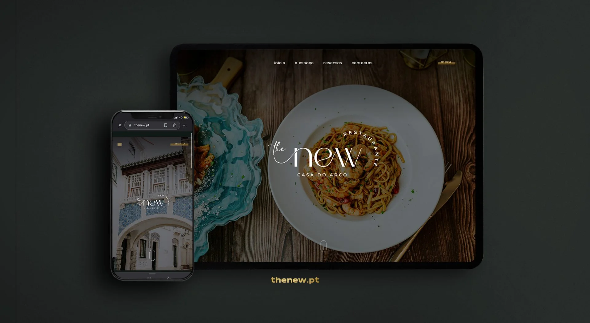 Site do restaurante The New